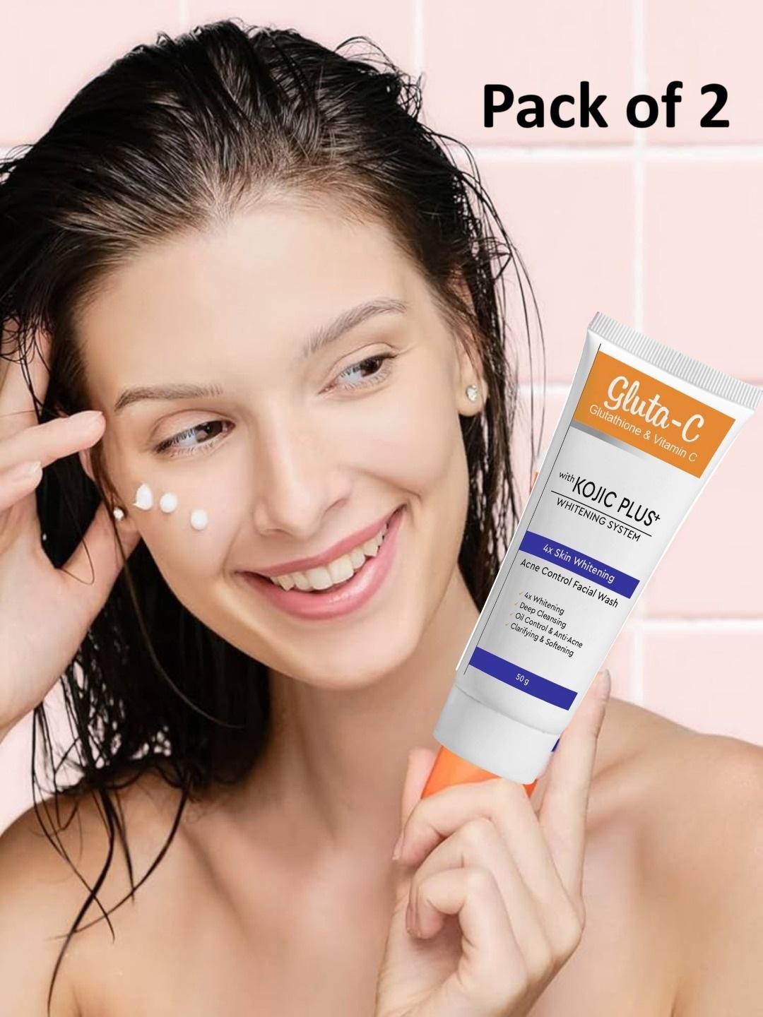 Gluta-C with Kojic Plus Acne Control Face Wash 50ml (Pack of 2)